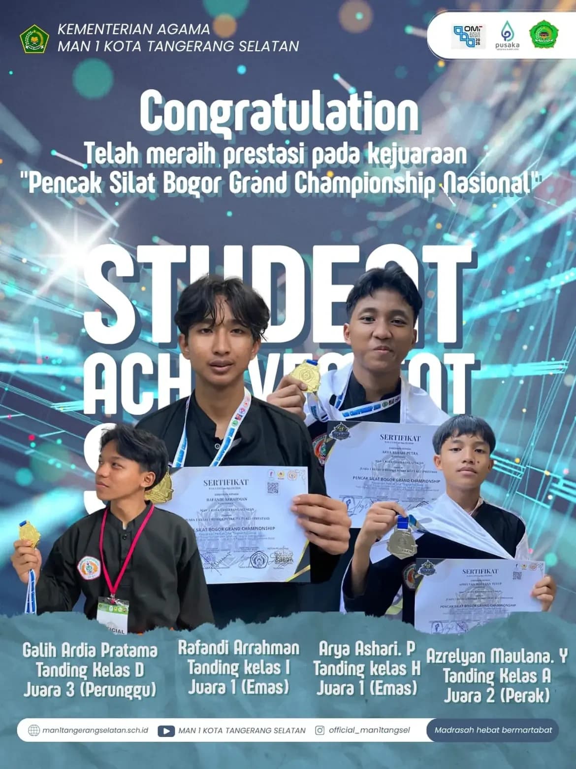 Empat Siswa Raih Medali di Bogor Grand Championship