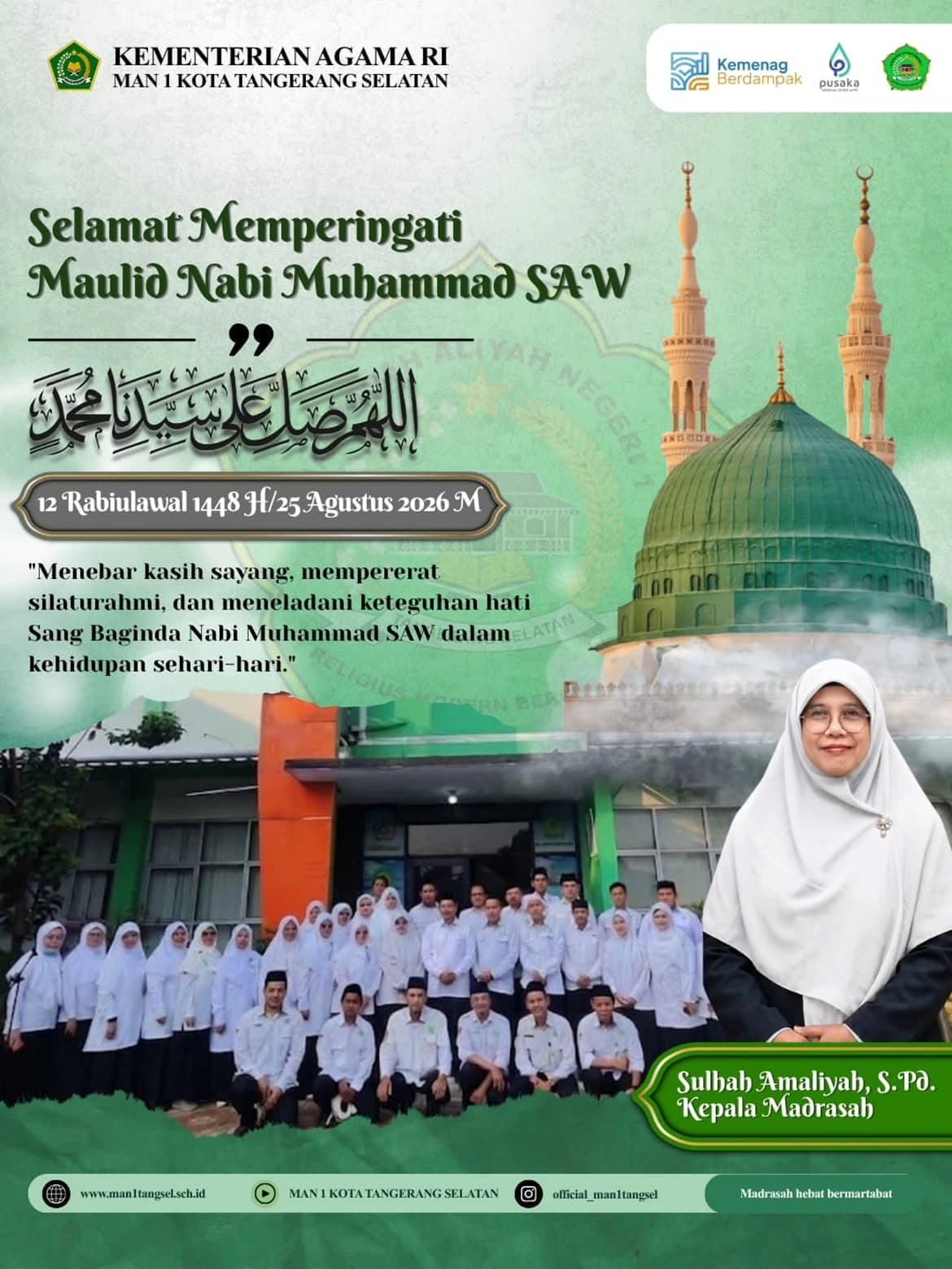 Keluarga MAN 1 Tangsel Peringati Maulid Nabi Muhammad SAW
